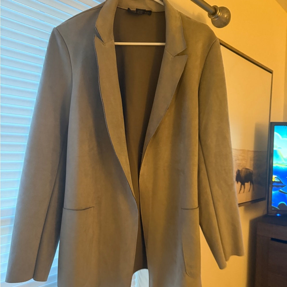 Joan Vass Gray Blazer Professional Suit Jacket